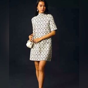 Maeve Annalise Gray Print Dress